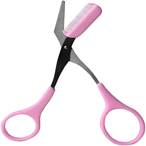 VANIDO Eyebrow Scissors with Comb, Stainless Steel Brow Trimmer for Women, Compact Precision Grooming Shears for Home and Salon Use