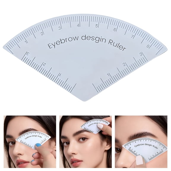 VANIDO Fast Drawing Eyebrow Design Ruler, Instant Brow Shaper, Reusable Brow Shaping Stencil, Mapping Tool Template Kit