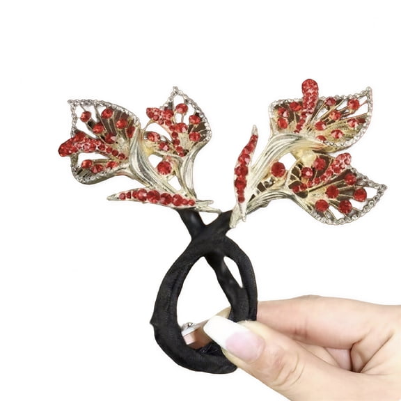 VANIDO Flower Hair Bun Roller Whale Tail Rhinestone Flower Hair Clip Lazy Hair Curler Deft Bun Maker Feather Hairpin French Hairstyle Easy Fast Snap Roll Hair Tool