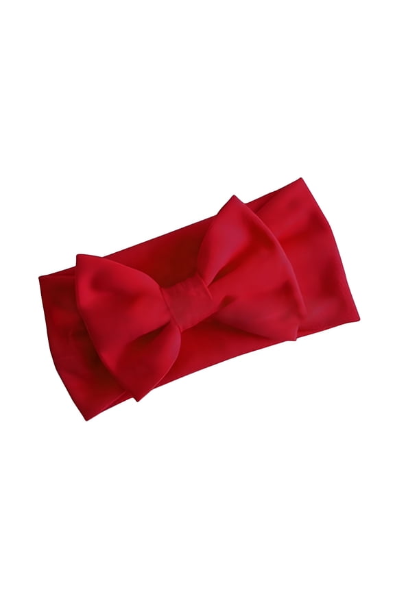Girls Kids Baby Bow Hairband Stretch Bowknot Head Wrap Headband Hearwear Red