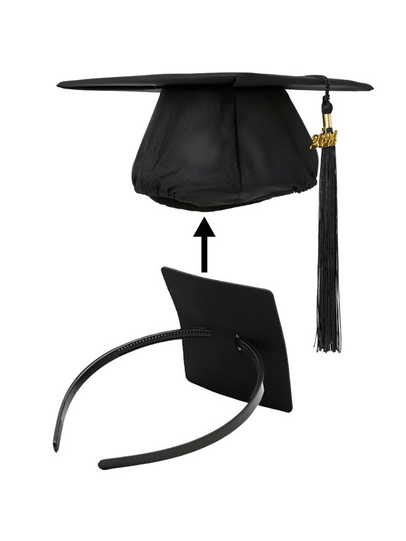 Graduation Cap Headband - Anti-Fall Hair Band for Caps, Hat Accessories