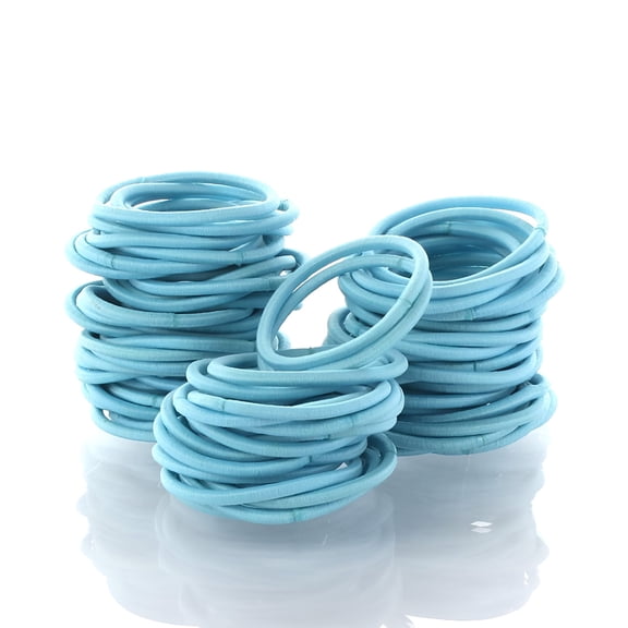 VANIDO Hair Elastics Hair Ties, Professional Grade Ponytail Holders - Blue 20 Pack