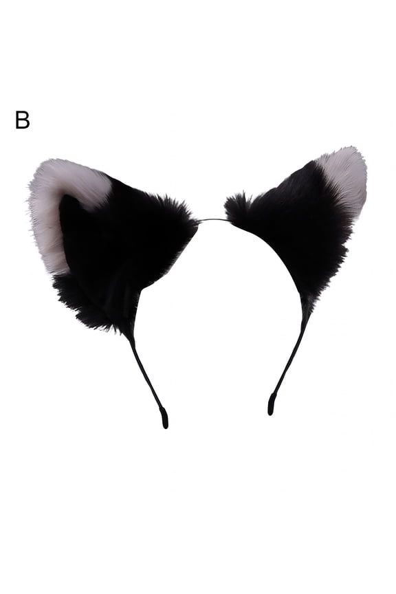 Hair Hoop Hairstyle Decoration Cute Adorable Costume Party Faux Fur Fox Ears Hairband