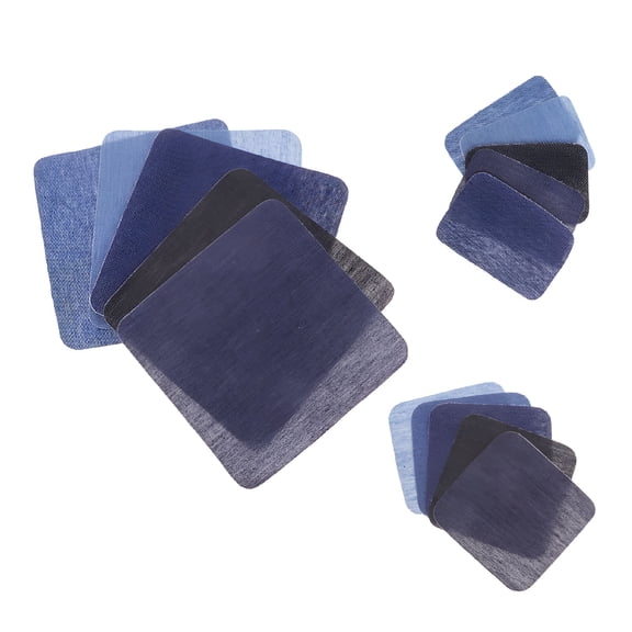 VANIDO Iron on Patches Jean Clothes Patches Kit Sweater Shirt Elbow Fabric DIY Applique Accessories Patchwork Stickers (Blue)