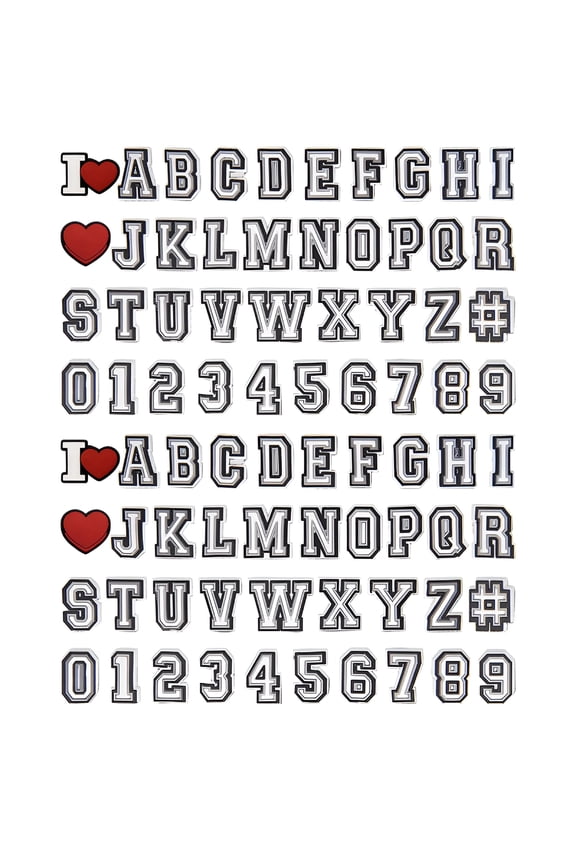 Letter Charms for Shoes, Shoe Decoration Charms for Boys and Girls White 78PCs