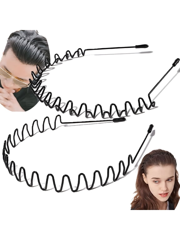 Non-Slip Headbands - Stylish Zigzag Spring Wire Sports Hair Bands