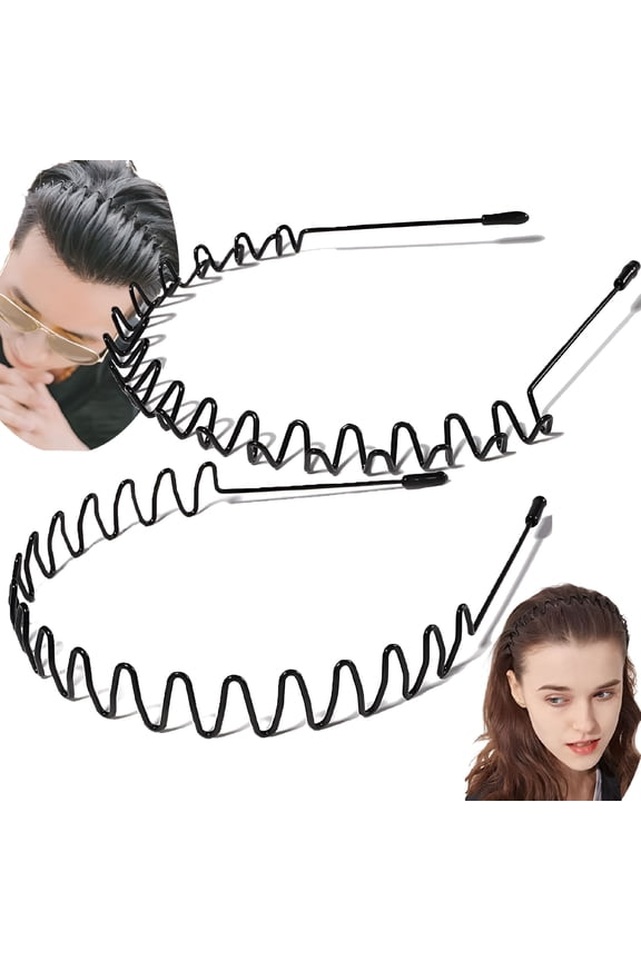 Non-Slip Headbands - Stylish Zigzag Spring Wire Sports Hair Bands