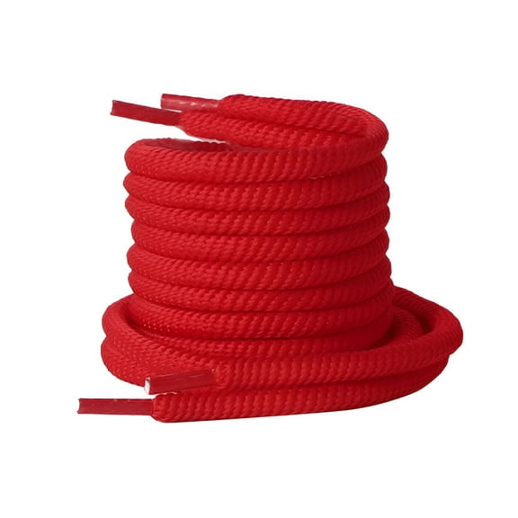 VANIDO Round Shoelaces Solid Color Shoe Laces Strings for Sneakers 0.8Cm Width 2 Pairs Red Shoe Laces 120Cm/47.24"
