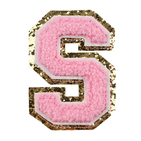VANIDO Self-Adhesive Iron on Letters 2.2 inch Chenille Letter Stickers Alphabet Embroidered Applique Stick On Patches for Clothing Jackets Backpack Hat DIY Phone Bags