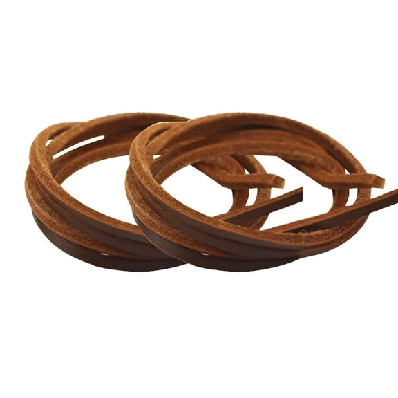 VANIDO Shoelaces,Cowhide Leather Brown,120 Cm 1 Pair Brown Shoe Laces