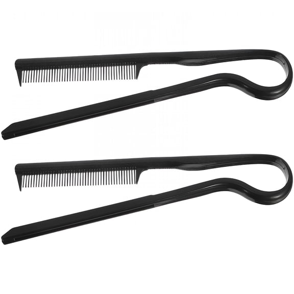 VANIDO V-Shaped Hair Combs 2Pcs for Black Hair Styling and Straightening Everyday Use with Brushing Function