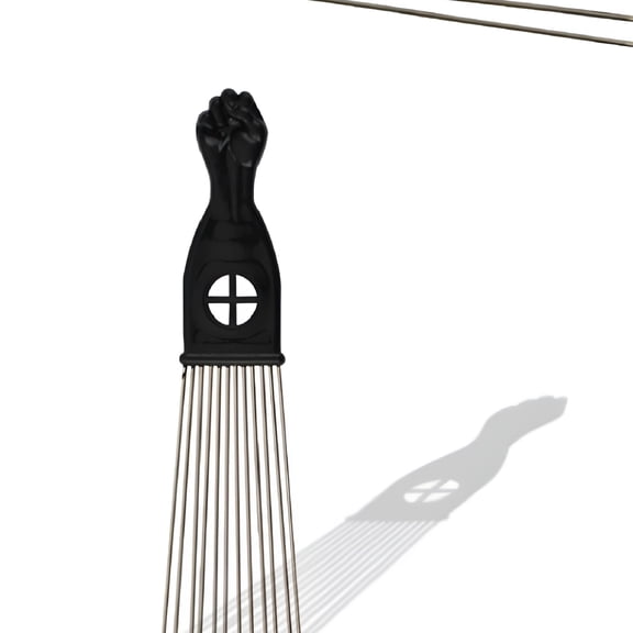 TUWAFE Wide Comb pcs Hair Pick Metal for Afro Men Fist Styling 906X295X039 2 Picks