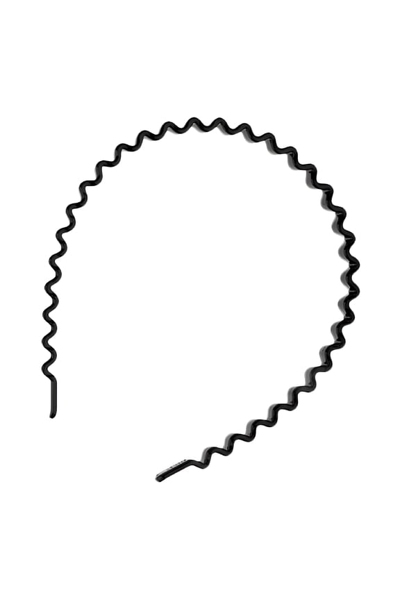 Women's Comb Hair Band Zigzag Headband Hair Band Headgear for Running Football - Black, as described