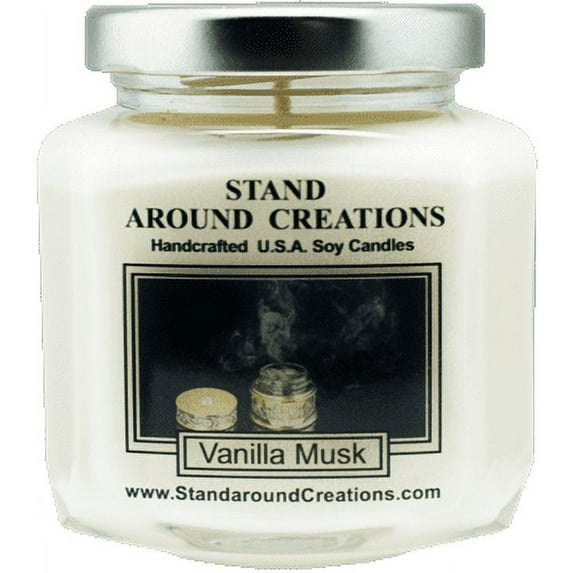 VANILLA MUSK HEX 6-OZ. ALL NATURAL SOY CANDLE