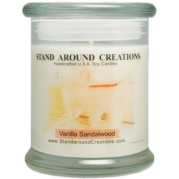 VANILLA SANDALWOOD STATUS 12-OZ. ALL NATURAL SOY CANDLE