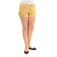 thumbnail image 1 of VANILLA STAR $39 Womens New 1210 Yellow Embroidered Cropped Short 13 Juniors B+B, 1 of 2