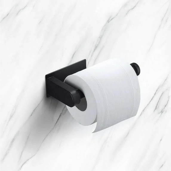 VANITYFAIR Self-Adhesive Wall-Mounted Toilet Paper Holder Matte Black
