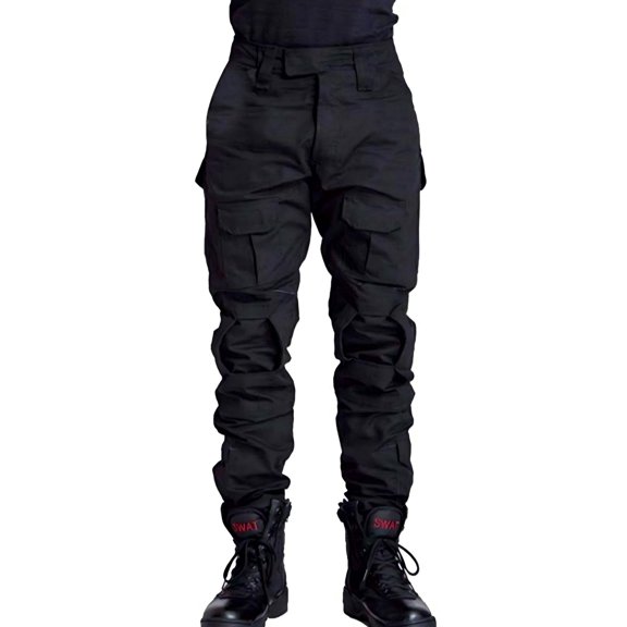 VANIYU Men’s Water Resistant Cargo Pants – Durable Ripstop Hiking & Work Pants with 10 Pockets, Adjustable Waist, Knee Pad Inserts Not Included