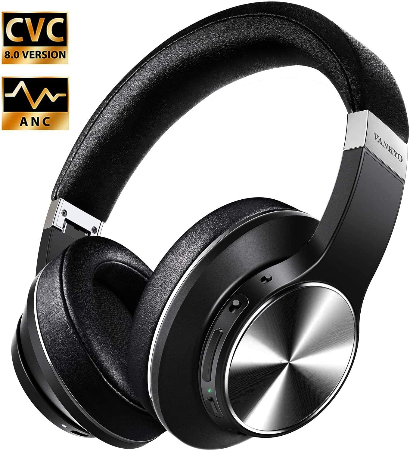 VANKYO C751 Wireless Headphones with CVC 8.0 Microphone, Deep Bass, High Fidelity Sound, Comfortable Protein Ear Cushions, 30 Hours of Play Time, Suitable for Travel/Work - image 1 of 8