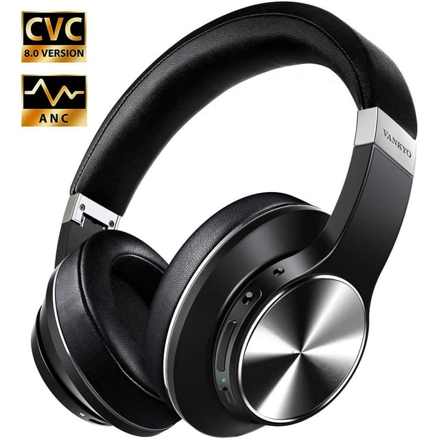VANKYO C751 Wireless Headphones with CVC 8.0 Microphone, Deep Bass, High Fidelity Sound, Comfortable Protein Ear Cushions, 30 Hours of Play Time, Suitable for Travel/Work