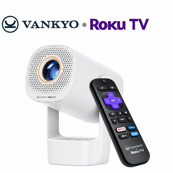 VANKYO Leisure 3R Flip Smart Mini Projector, 180 Flip Design, Built-in Roku TV, Bluetooth 5.2 & Dual-Band WiFi