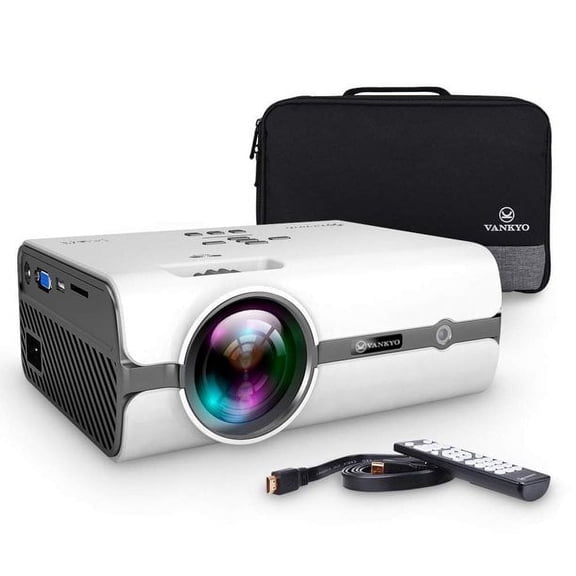 VANKYO Leisure 410 Mini Projector, Max 200" Projection Size, Full HD 1080P Supported Portable Projector, Compatible with iOS&Android Connection, HDMI, PS4, VGA, USB for Home & Outdoor Activities