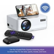 VANKYO Leisure 470 HD Mini Projector with Roku Express Streaming Player, 50000 Hrs LED Life, 240 Display Screen for Home Theater & Outdoor Movies