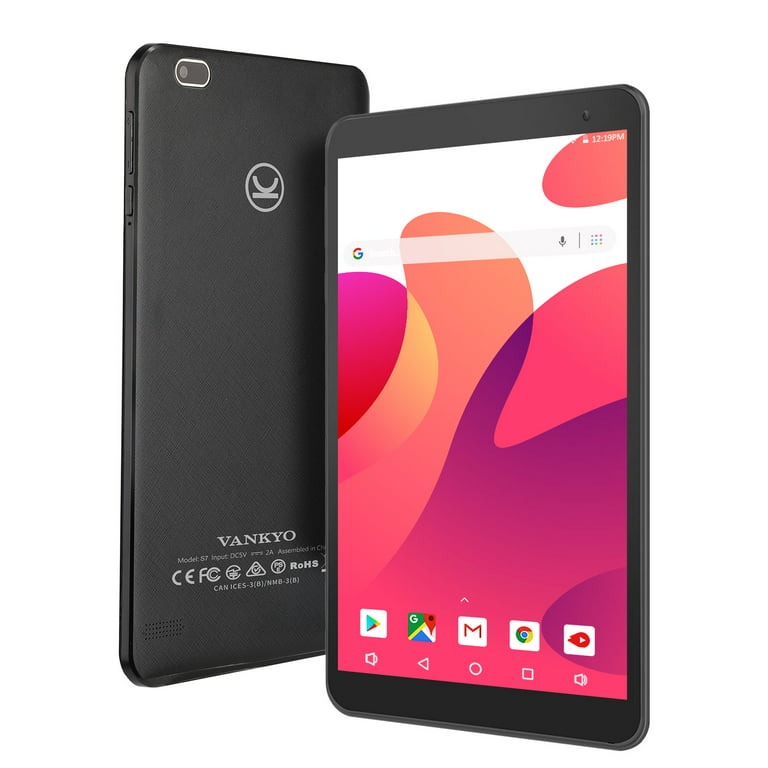 VANKYO MatrixPad S7 7 inch Tablet, Android 10 Tablet, 32GB Storage 128GB Expandable, Quad-Core Processor, IPS HD Display, Dual Camera, FM, WiFi, Bluetooth, Black - Walmart.com