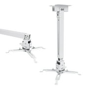 VANKYO Universal Projector Ceiling Mount, Adjustable Height, Rotating Joint, Wall Mount Projectors Bracket, White