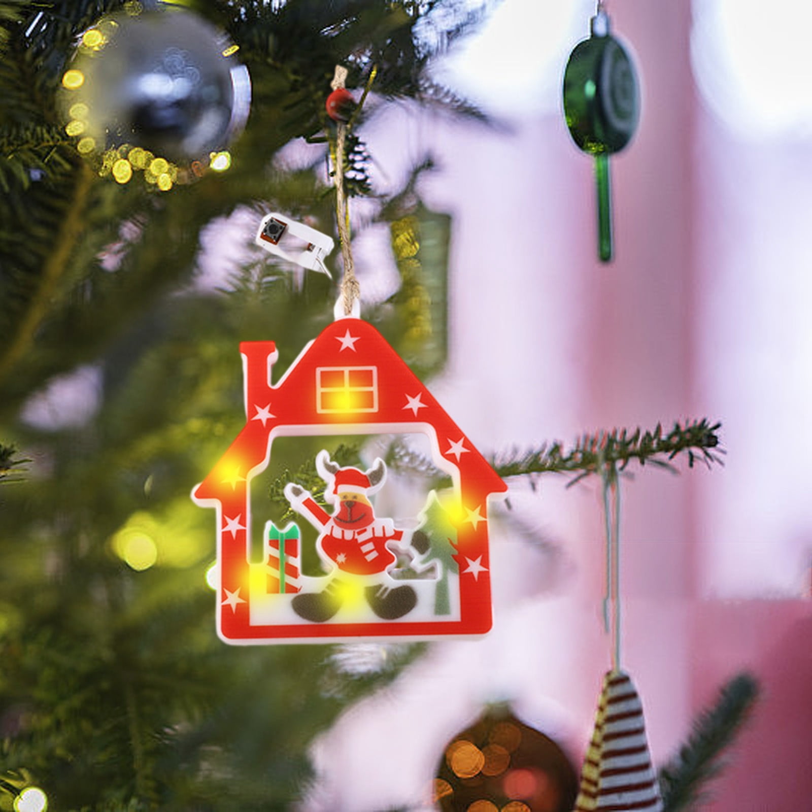 VANLOFE 2024 Merry Christmas Theme Decor Hanging on Christmas Trees