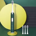 thumbnail image 1 of VANLOFE 5 Modes Electric Toothbrush With 4 Brush Heads Portable travel toothbrush Green, 1 of 8