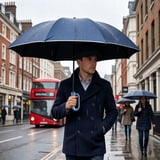 VANLOFE Automatic Folding Umbrella 42 Inch Large Windproof Travel ...