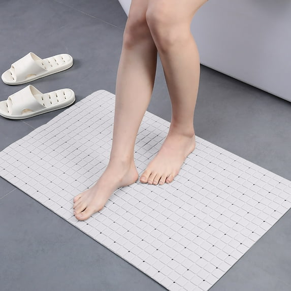 VANLOFE Bath Rugs Non Slip Bath Tub Mat Soft Shower Mat Anti-Slip Bathroom Mat With Strong Suction Cups And Holes Odorless Bathtub Mat Machine Washable
