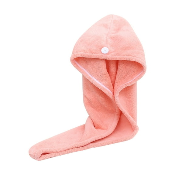 VANLOFE Bath Towel Cap Coral Velvet Thickening Towel Cap Soft Absorbent Shower Cap Dry Hair Towel 9.8*25.6in
