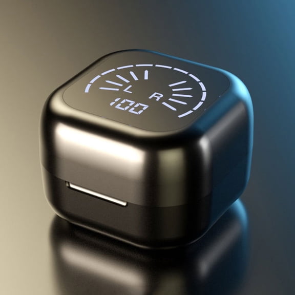 VANLOFE Bluetooth earphone Wireless Bluetooth 5.2 Headphones Transparent Digital Display Headphones Mini In-Ear Wireless Sports Headphones