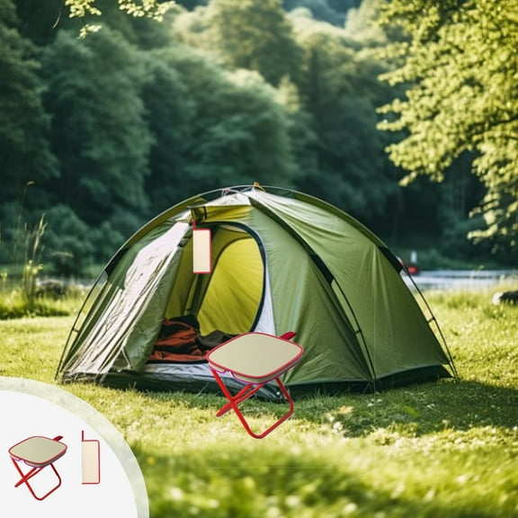 VANLOFE Camp Lounge Chairs Folding, Lightweight Fold Lawn Chairs, for Hiking, Queuing, Picnics, 11.81*11.81*11.41in