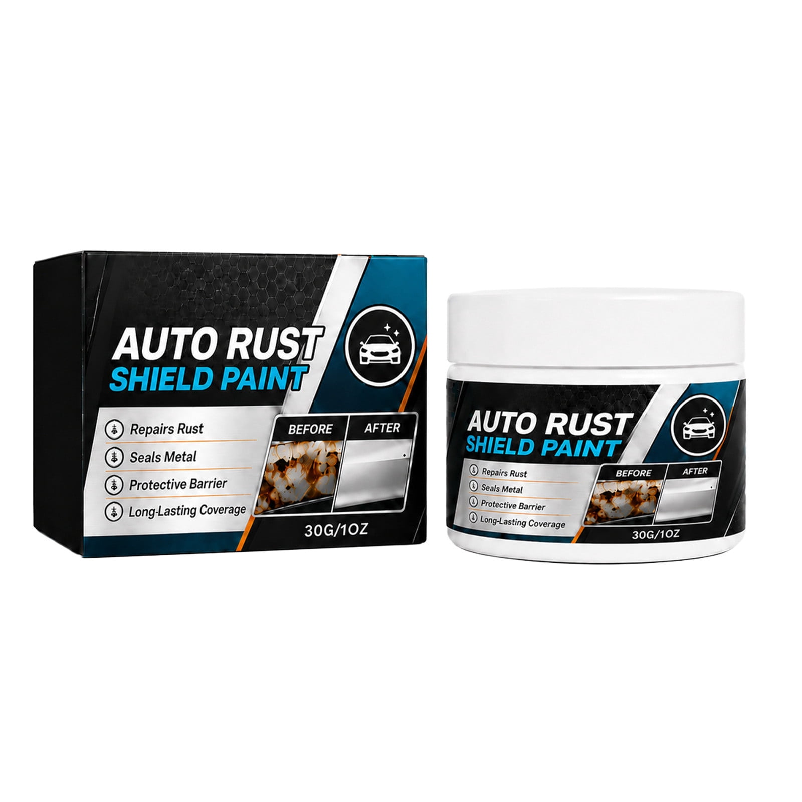 Rust Inhibitor Car VANLOFE Car Metal Rust Repair Paste 30g with Brush Rust Inhibitor for ...
