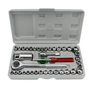 VANLOFE Car Repair Tool Socket Set Wrench Combination HandTool 40pc (40pc Including Box)