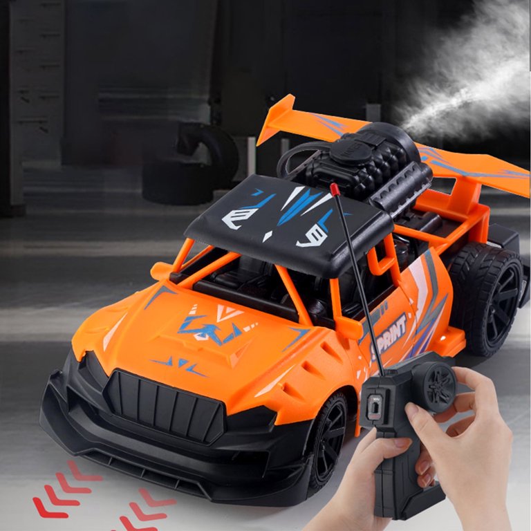 VANLOFE Car Toy With Cool LED Spray Kids Outdoor Toys For Boys