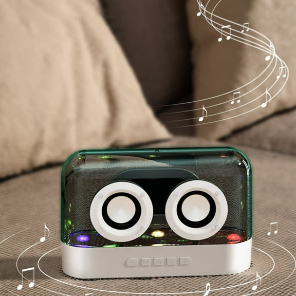 VANLOFE Cheap and Portable Speaker,Lights Bluetooth Speaker Multi-Color Changing , LED Light Speakers, Double Stereo Pairing, Built-in Mic, Radio