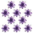 thumbnail image 1 of VANLOFE Christmas Decoration Supplies Purple Christmas Tree Ornaments Christmas Simulation Flower Xmas Ornament 10Pcs, 1 of 2