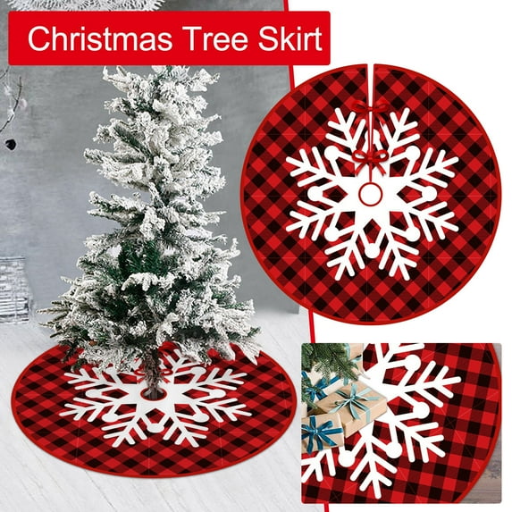 VANLOFE Christmas Tree Skirts Christmas Ornaments Christmas Tree Skirt Printed Tree Skirt Home Christmas Tree Decoration