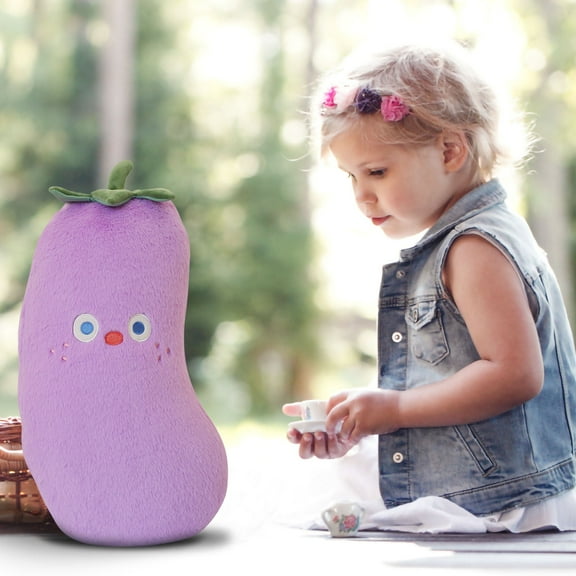 VANLOFE Cute Eggplant Plush Toy Cartoon Doll Kids Toys Simulation Eggplant Toy Christmas Gift