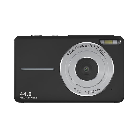 VANLOFE Digital Cameras 1080P High-definition Digital Camera 44 Million Photos 16x Digital Zoom Camera Anti-shake Proof Home Camera Black 44MP(No SD Card)