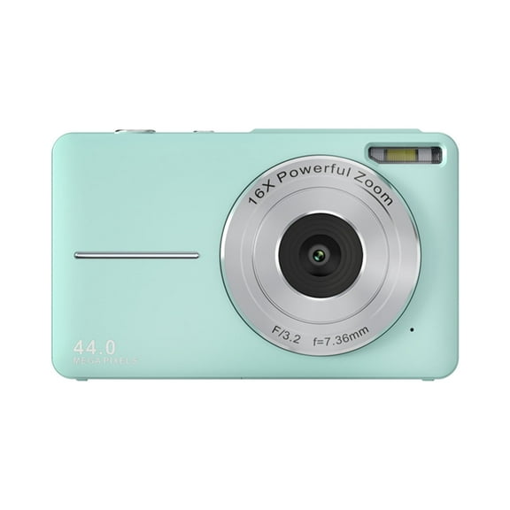 VANLOFE Digital Cameras 1080P High-definition Digital Camera 44 Million Photos 16x Digital Zoom Camera Anti-shake Proof Home Camera Green Silver 44MP(No SD Card)