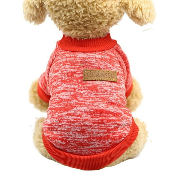 VANLOFE Dog Clothes Coat Warm Two-legged warm puppy dog fight Teddy wool cat sweater pet clothes