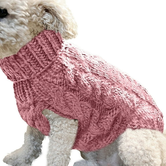 VANLOFE Dog Clothes Printing Warm Fashiom Pets Solid Winter Dog Sweater Knitted Warm Sleeveless Pet Clothes