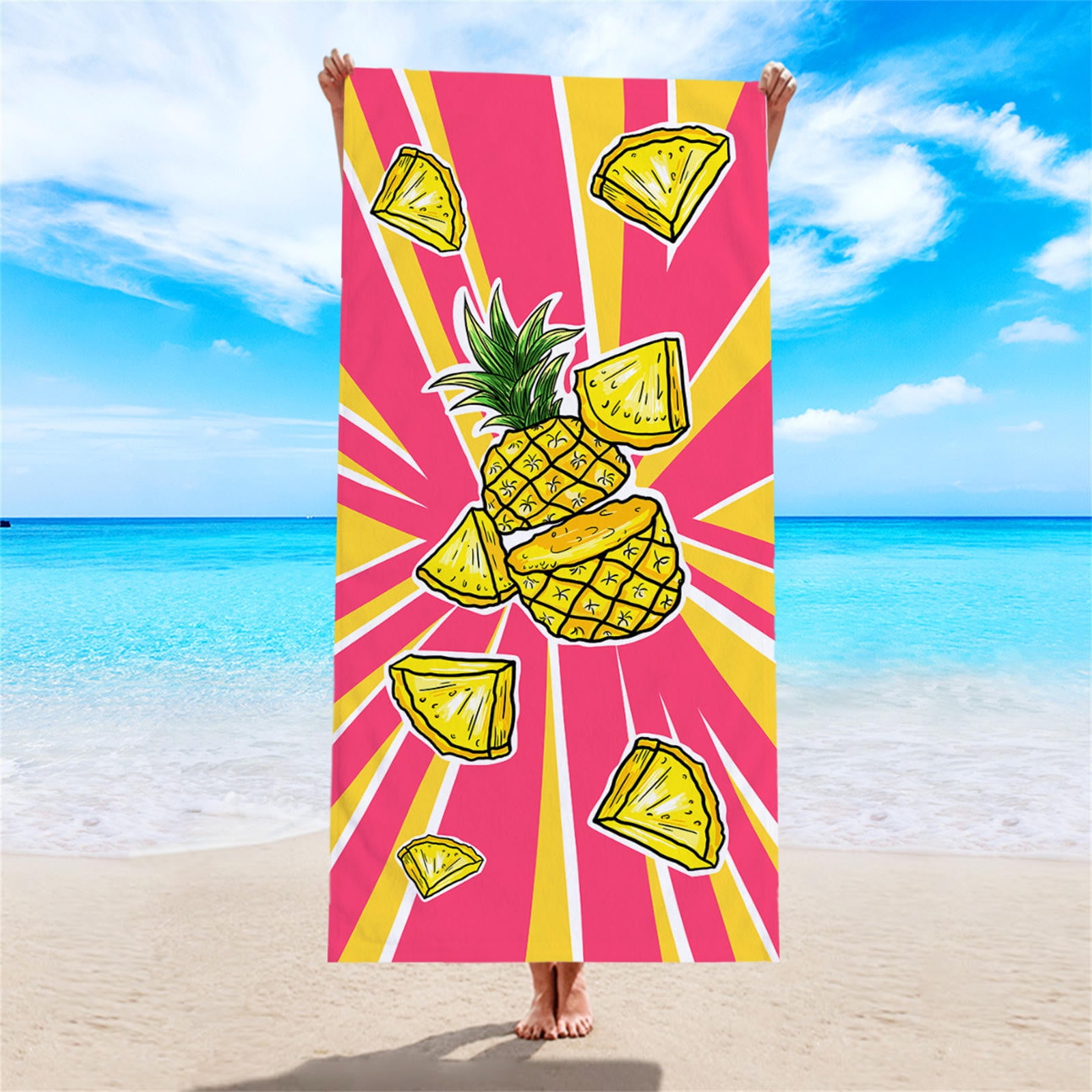 VANLOFE Doublesided Printed Beach Towel Lightweight and Thinner Beach