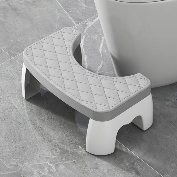VANLOFE Foldable Toilet Stool, Non-Slip Bathroom Step Stool, Potty Step Stools for Adults, Durable Plastic Bath Shower Stools, Foldable Foot Stool for Improved Sitting Posture | Bathroom Accessories