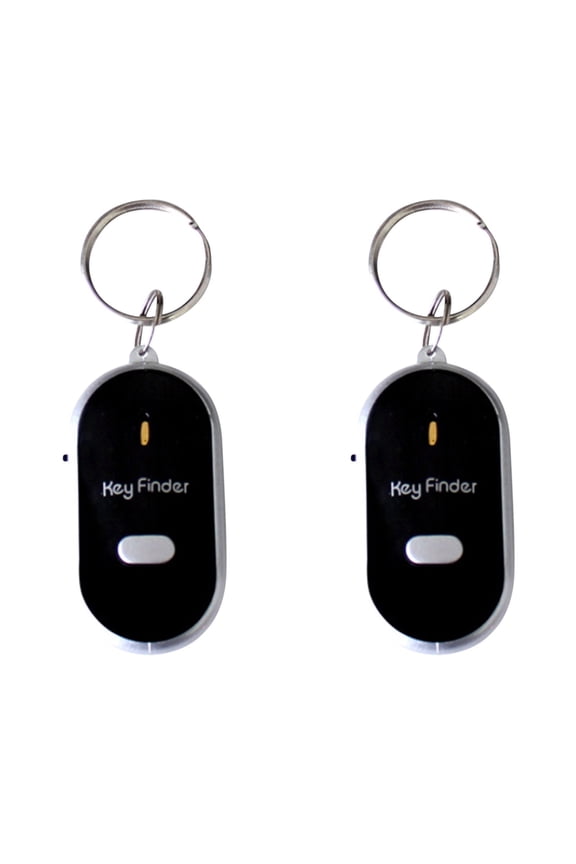 GPS Tracker 2PCS Keychain LED Light Torch Remote Sound Control Lost Key Finder Whistle Sound Item Key Locator Device